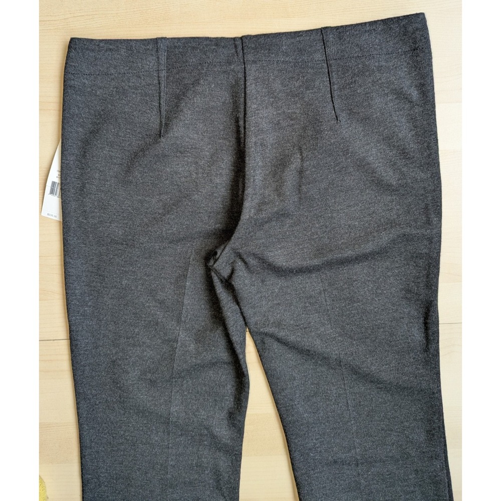 NWT THEORY Low Rise Charcoal Smooth Knit Ponte Flare Trouser Pants Made in USA 4 - Picture 10 of 14